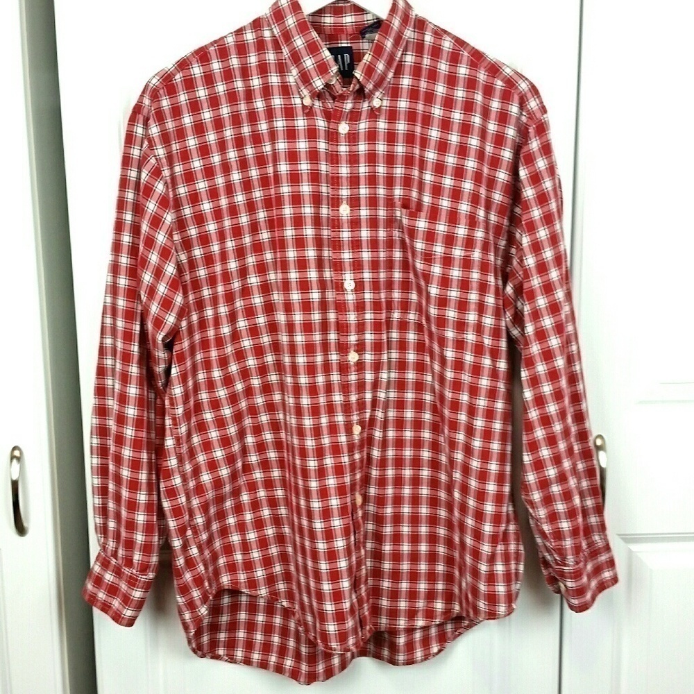 Gap Button Down Plaid Shirt Sz M Gap Button Down Plaid Shirt Sz M